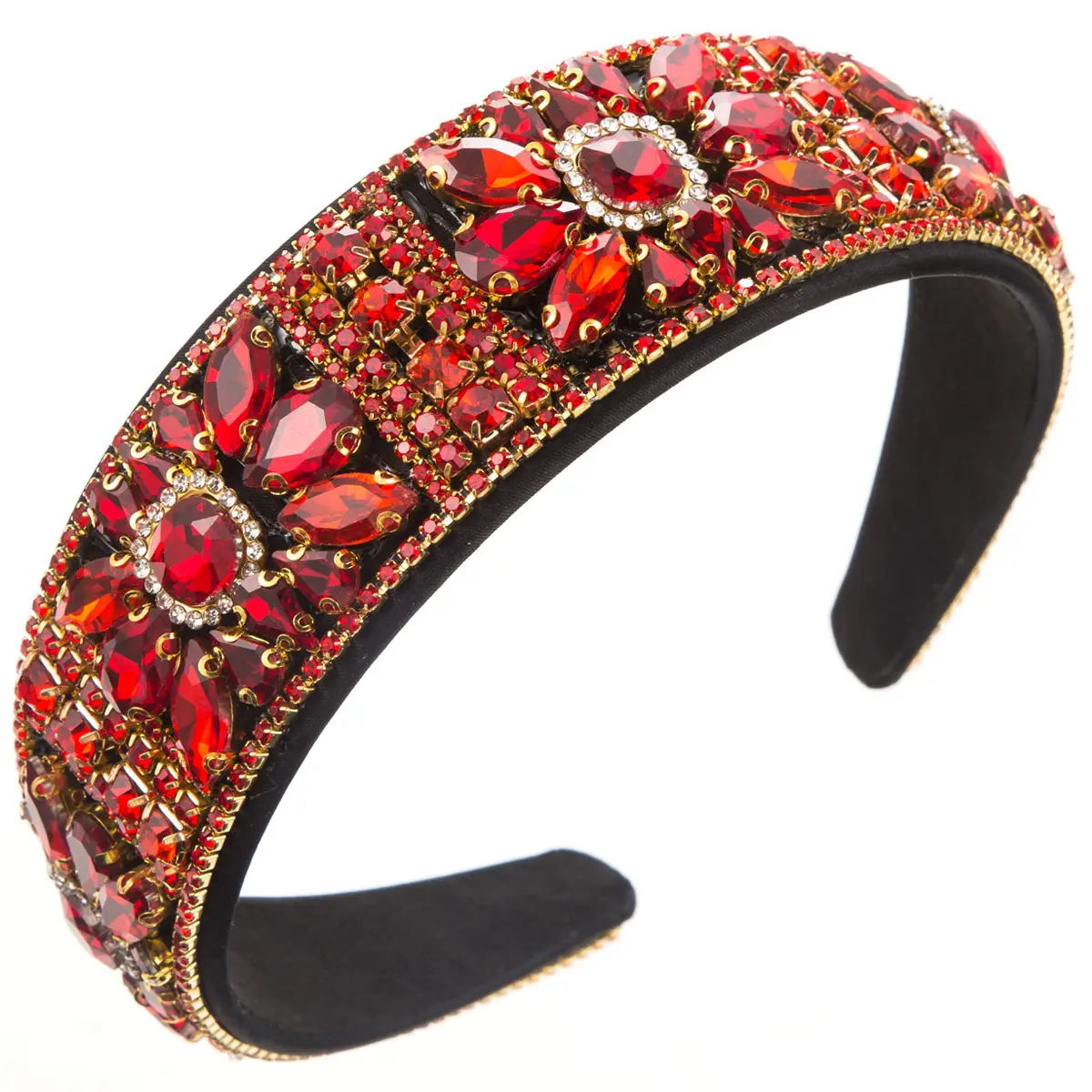 Luxury Rhinestone Hair Bands Wide Bristle Pressed High-end Accessories - Image 4