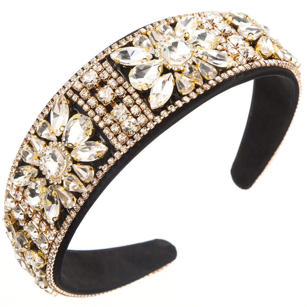 Luxury Rhinestone Hair Bands Wide Bristle Pressed High-end Accessories - Image 5