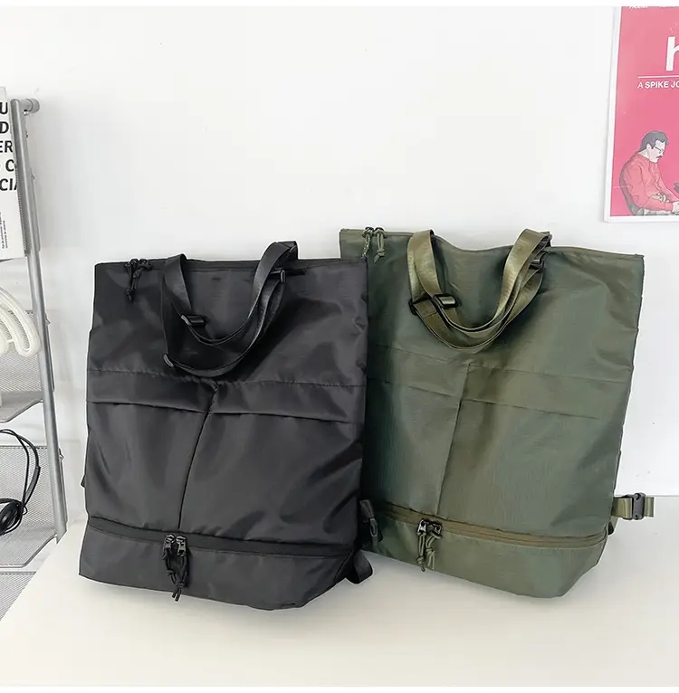 Men's Green Nylon Shoulder Backpack Large Capacity — feature 23