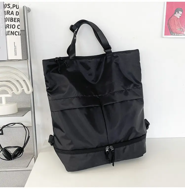 Men's Green Nylon Shoulder Backpack Large Capacity — feature 24