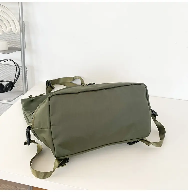 Men's Green Nylon Shoulder Backpack Large Capacity — feature 31