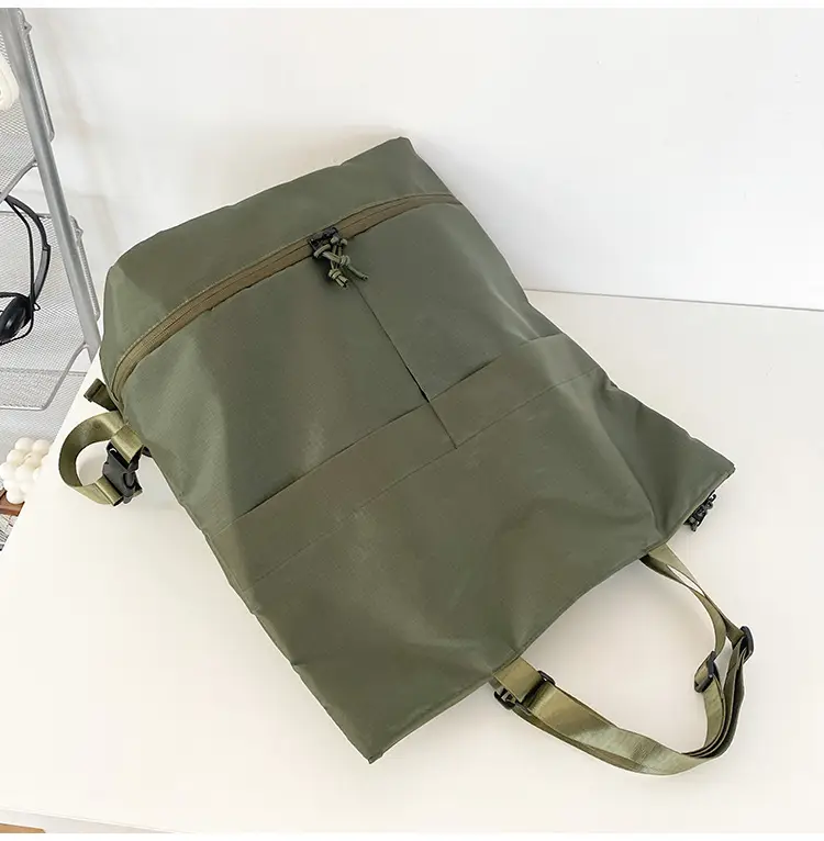 Men's Green Nylon Shoulder Backpack Large Capacity — feature 32