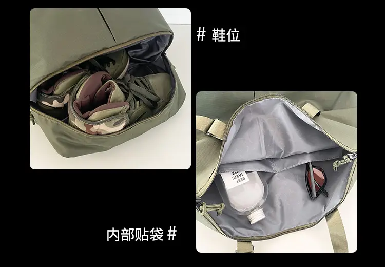 Men's Green Nylon Shoulder Backpack Large Capacity — feature 35