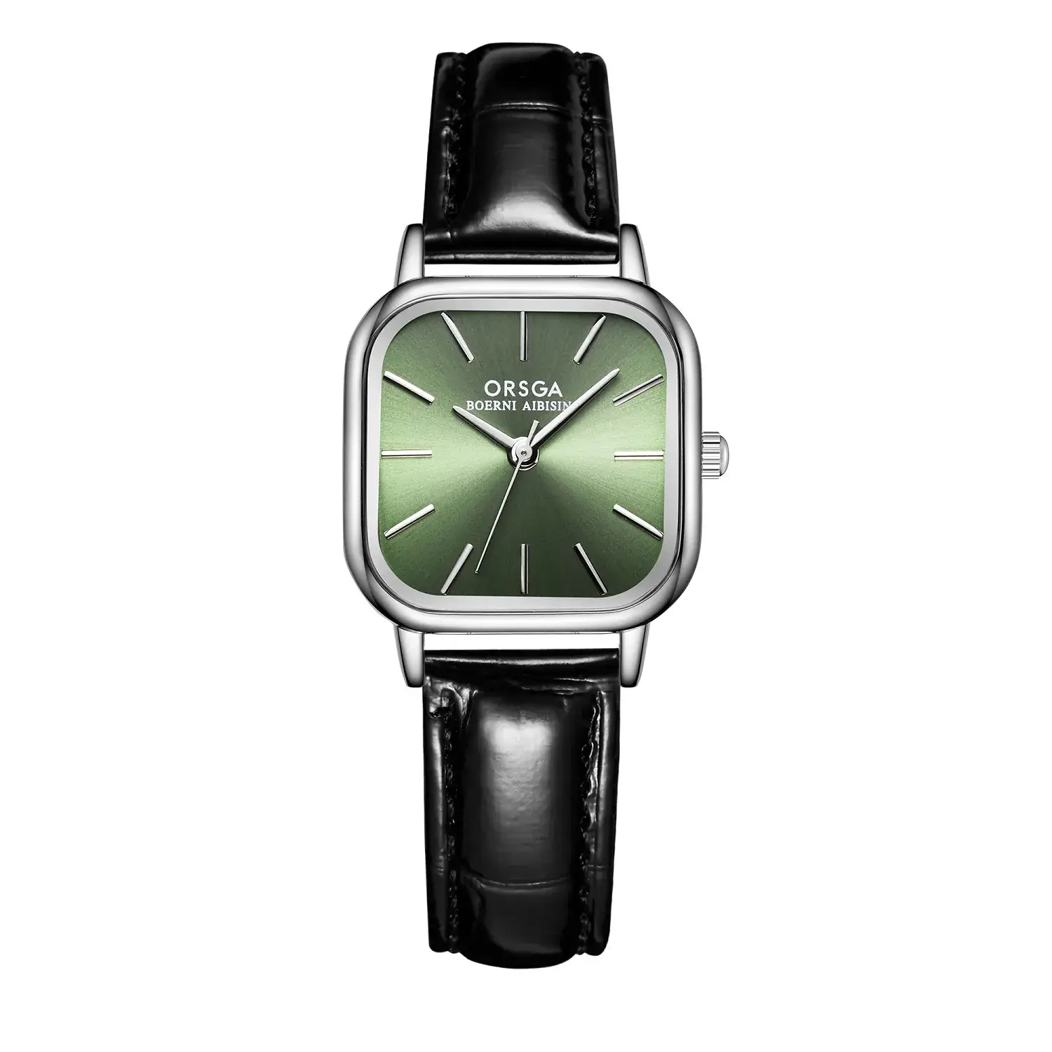Oshga Women's Green Square Watch Quartz Stainless Steel - Image 3