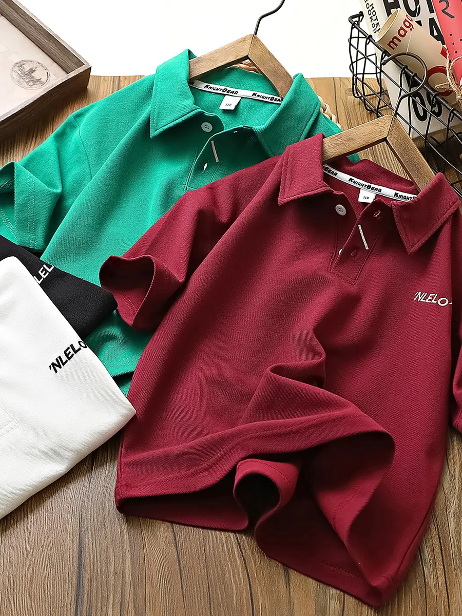 Black Polo Shirt for Boys Summer Casual Wear - Image 5