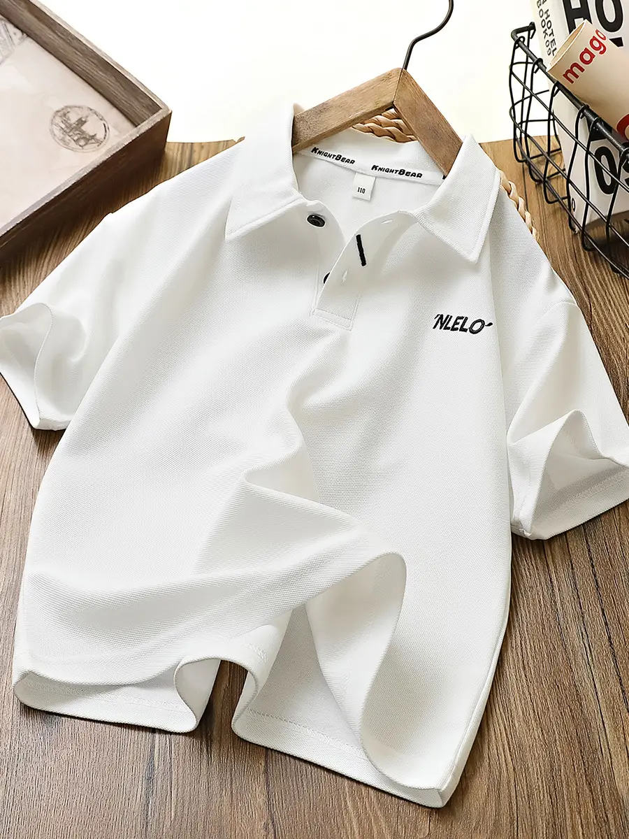 Black Polo Shirt for Boys Summer Casual Wear - Image 8