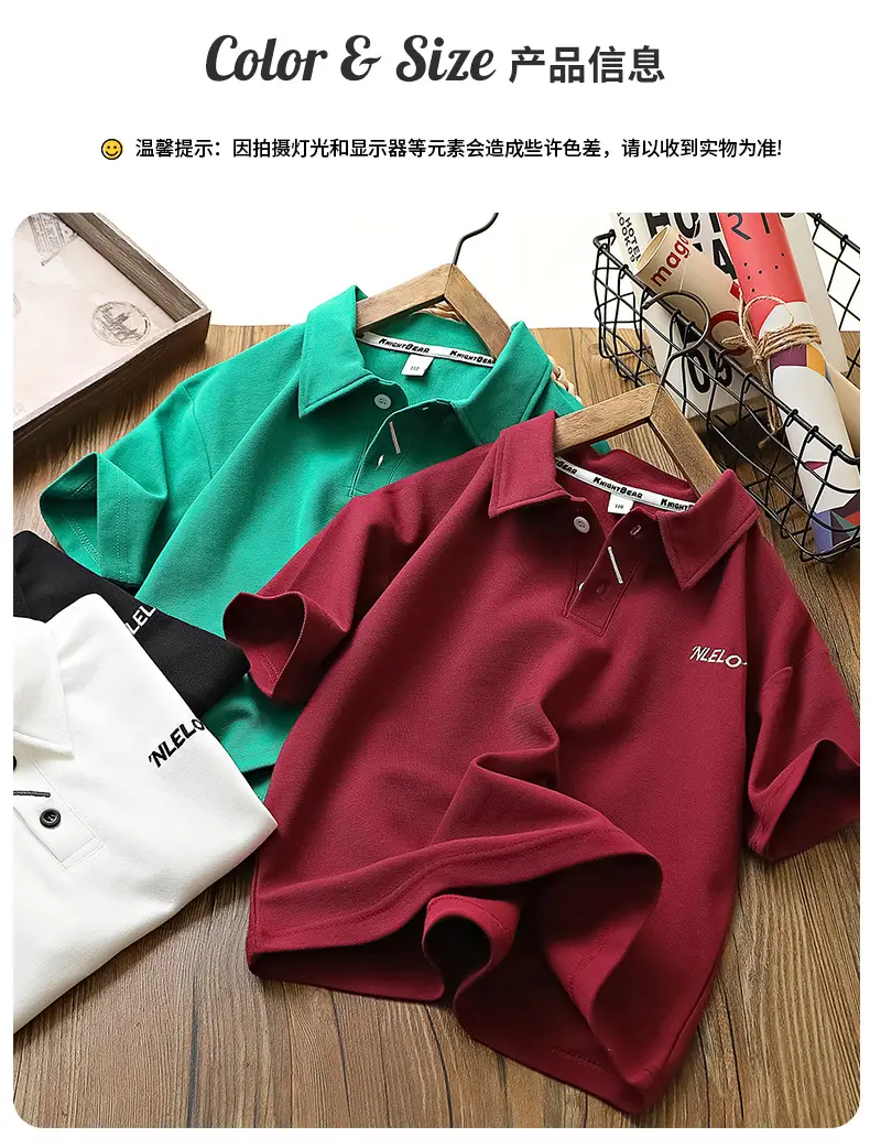 Black Polo Shirt for Boys Summer Casual Wear — feature 14