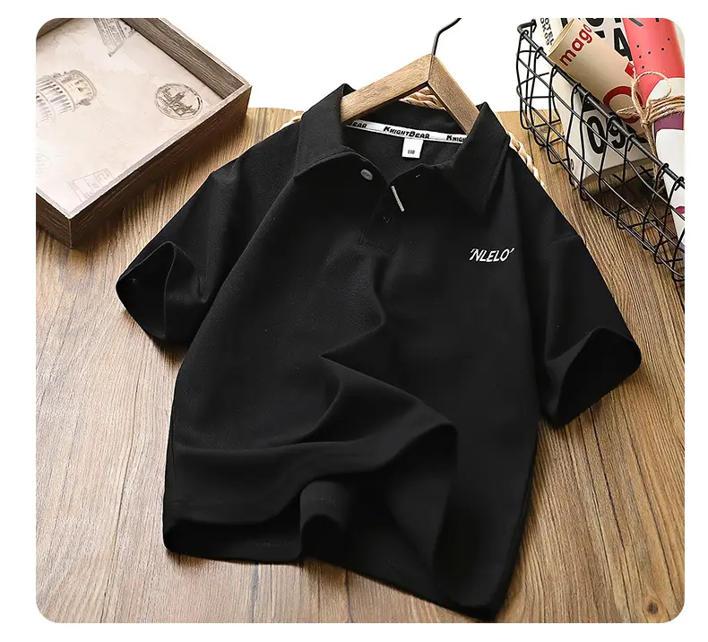 Black Polo Shirt for Boys Summer Casual Wear — feature 16