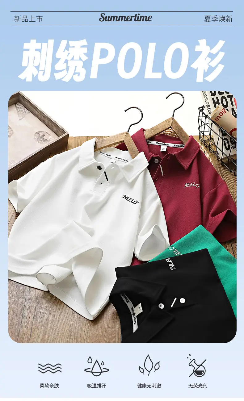 Black Polo Shirt for Boys Summer Casual Wear — feature 5
