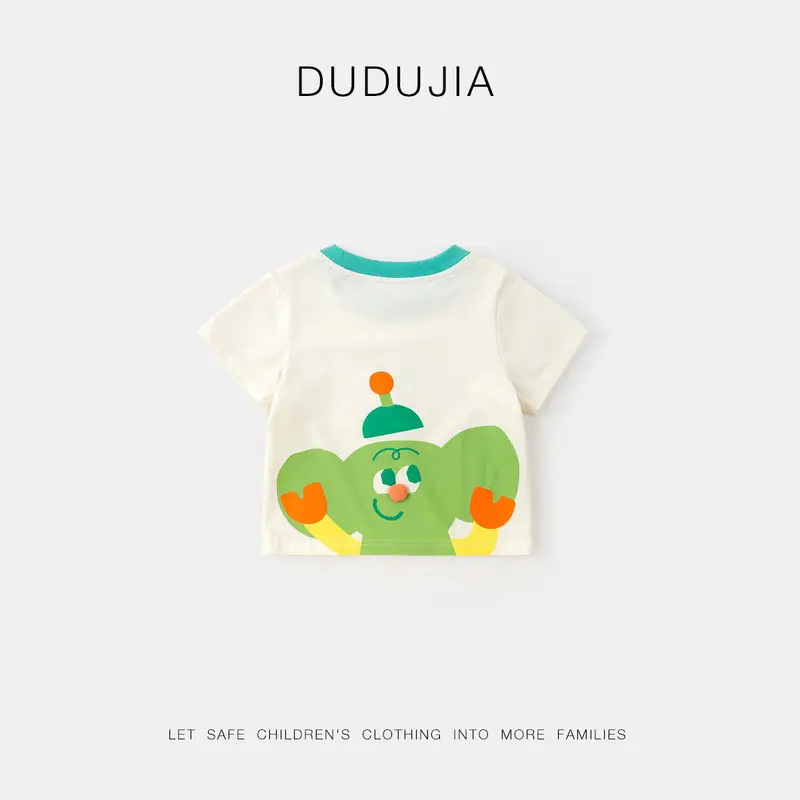 Baby T-shirt Short Sleeve Summer Wear Breathable Cotton - Image 2
