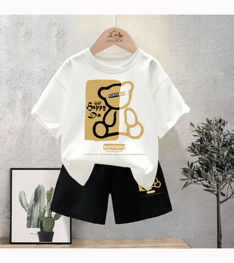Boys Cotton T-Shirt Shorts Set Summer New Style — feature 10