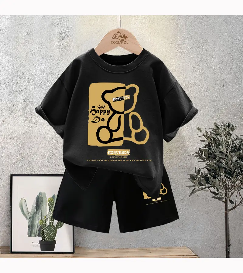 Boys Cotton T-Shirt Shorts Set Summer New Style — feature 13