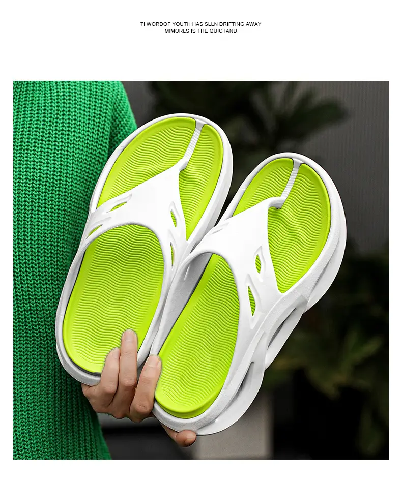 Men's Green Cross-Border Flip-Flops Large Size — feature 10