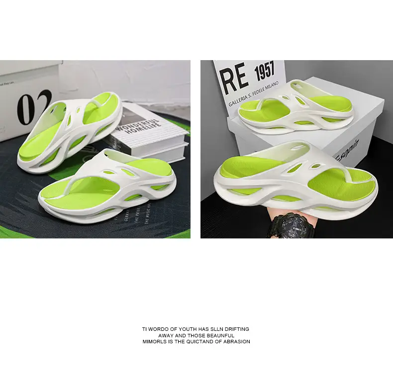 Men's Green Cross-Border Flip-Flops Large Size — feature 11