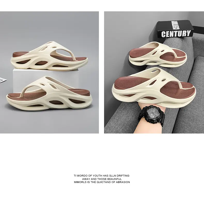 Men's Green Cross-Border Flip-Flops Large Size — feature 17