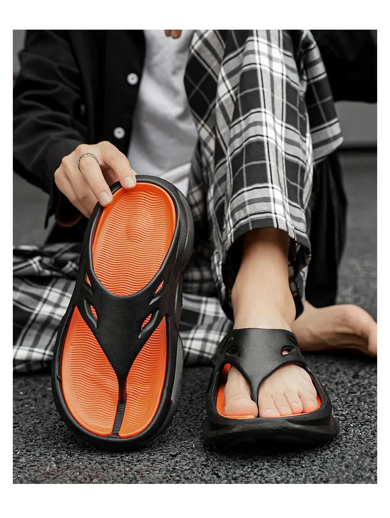 Men's Green Cross-Border Flip-Flops Large Size — feature 20