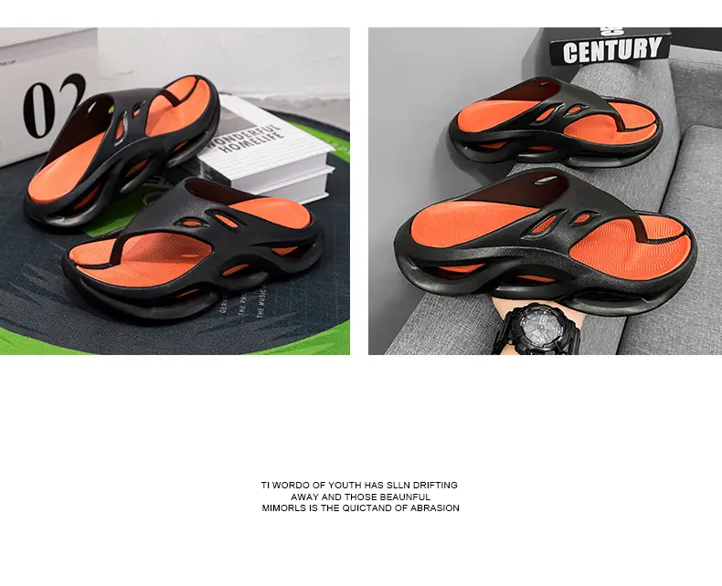 Men's Green Cross-Border Flip-Flops Large Size — feature 21