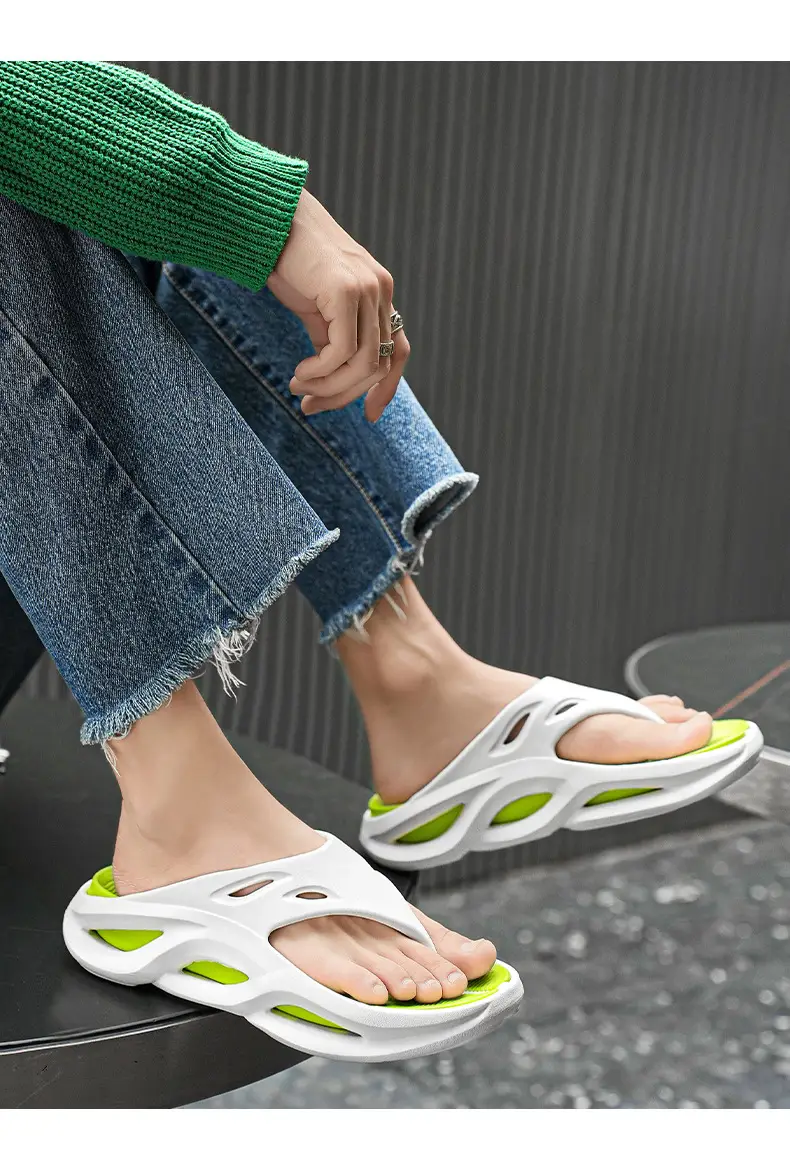 Men's Green Cross-Border Flip-Flops Large Size — feature 8