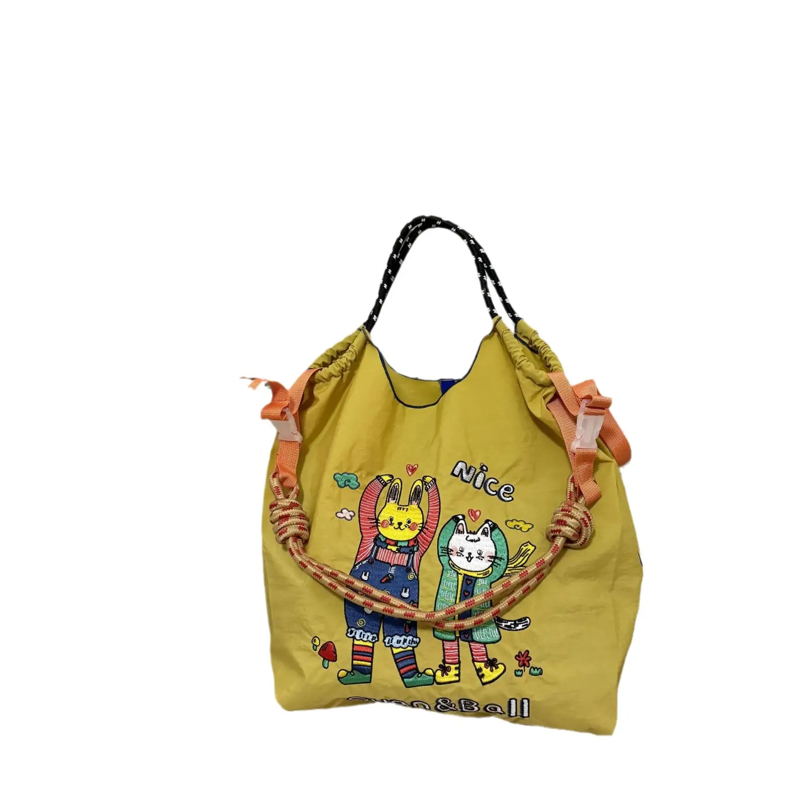 2024 Cartoon Embroidered Pink Shoulder Bag Large Capacity - Image 21