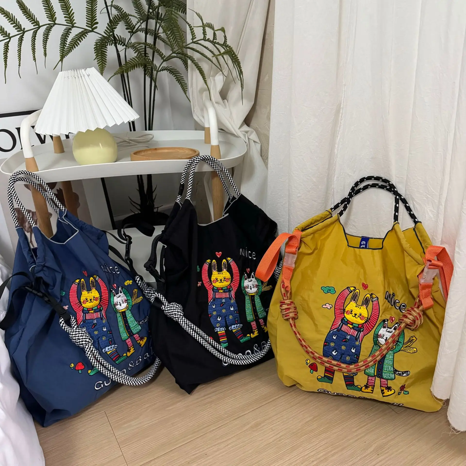 2024 Cartoon Embroidered Pink Shoulder Bag Large Capacity — feature 19