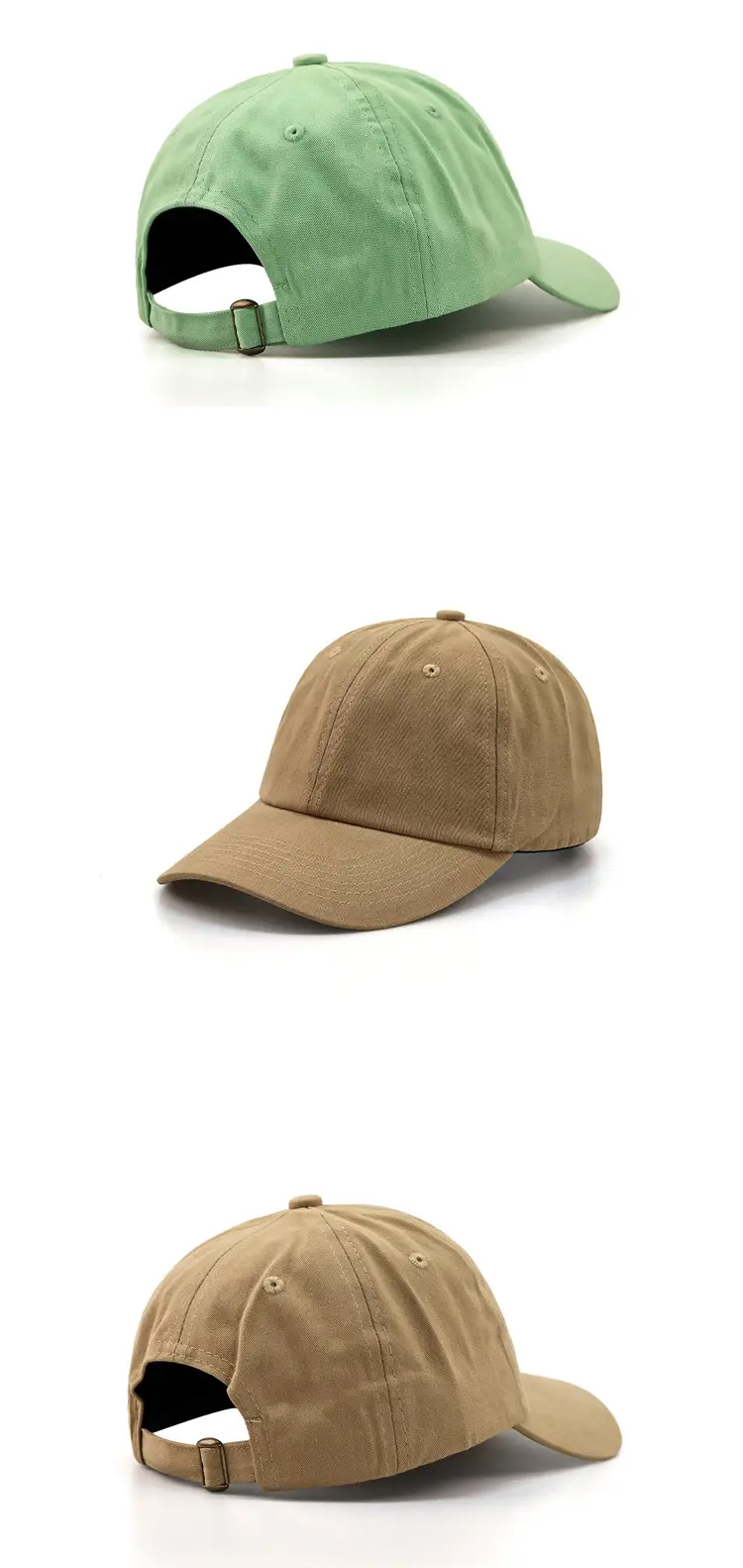 Women Green Baseball Cap Adjustable Summer Sun Protection — feature 7