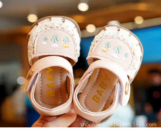 Toddler Sandals White Lace Baby Shoes Non-Slip — feature 10