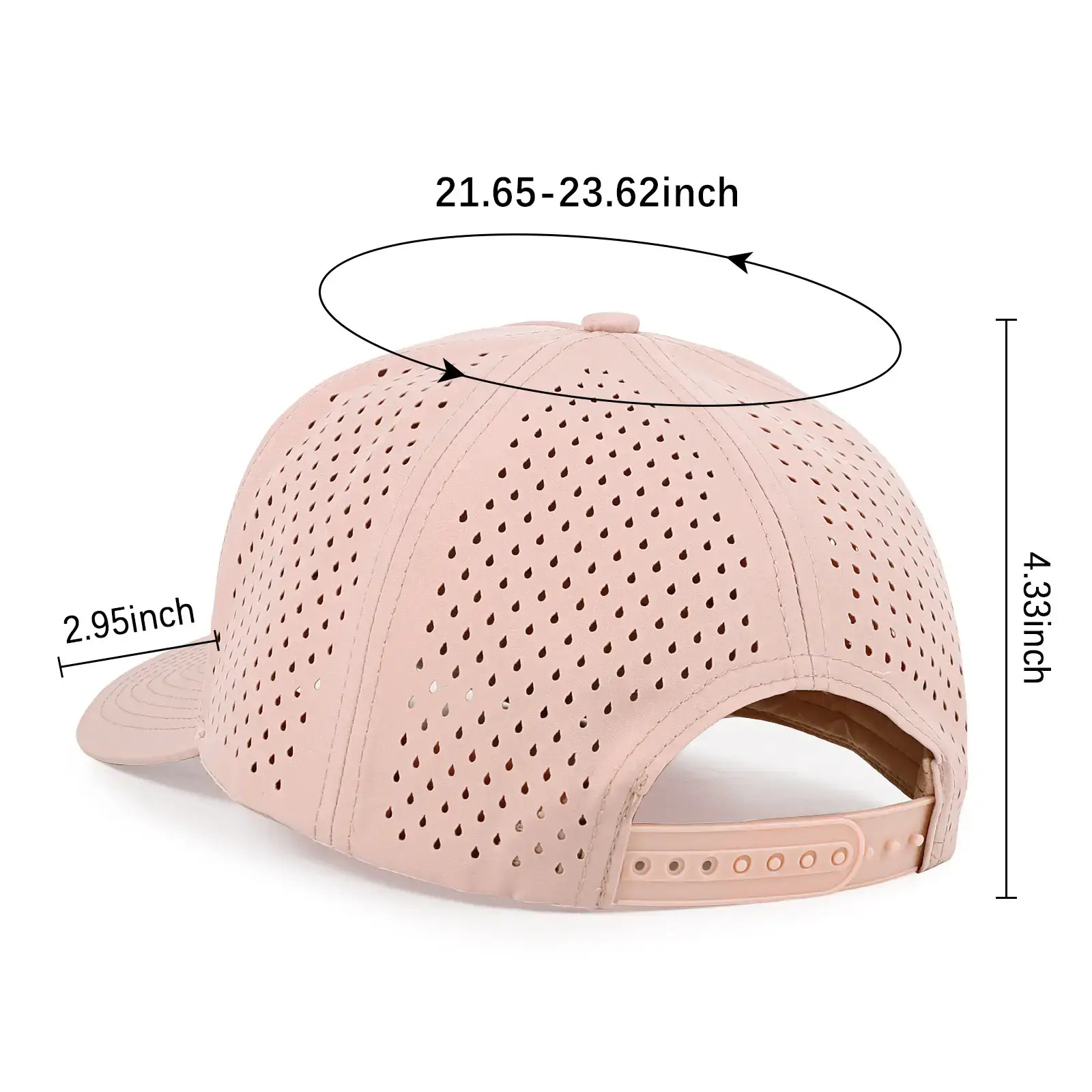Women's Pink Laser Punched Sunscreen Cap - Image 20