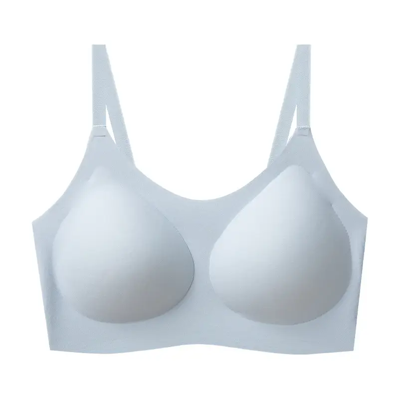 High quality fixed cup thin seamless no steel ring underwear large chest small anti-sagging anti-gravity bra