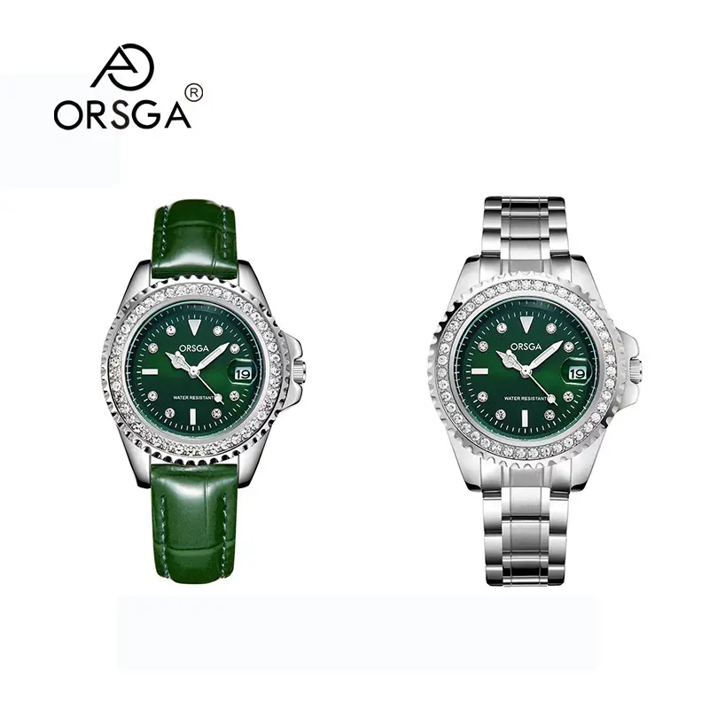 Oshga Green Diamond Watch for Women - Image 7