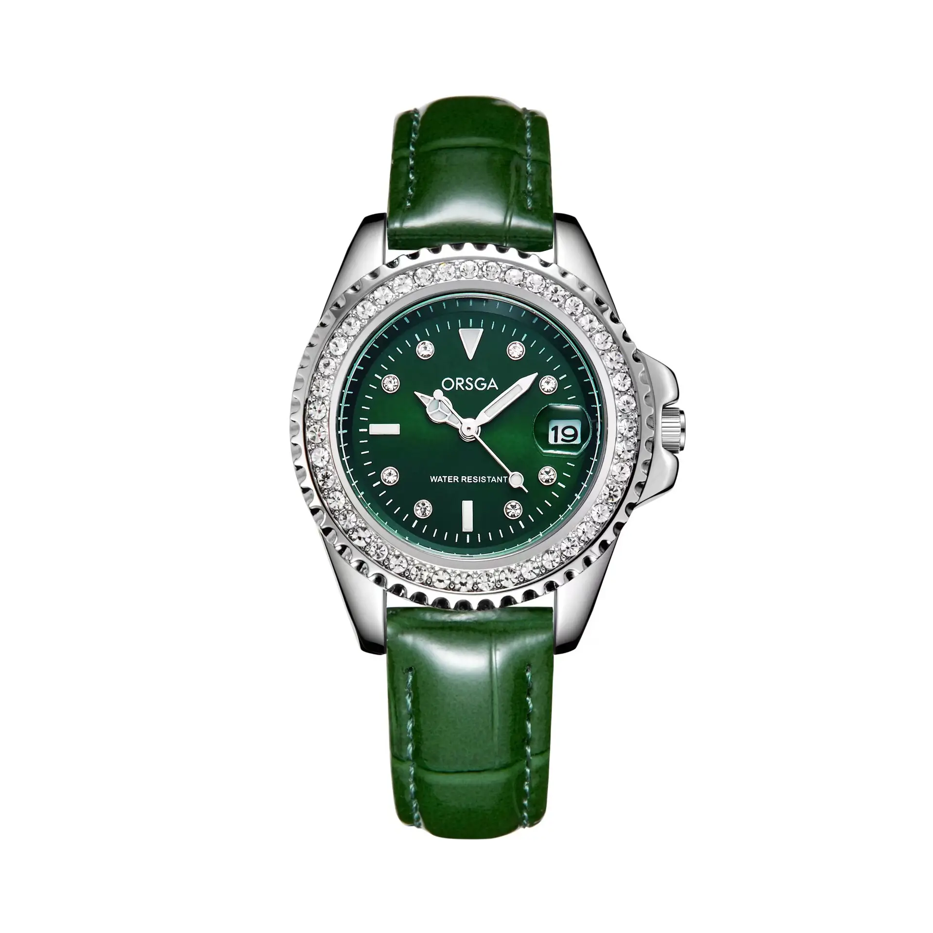 Oshga Green Diamond Watch for Women - Image 2