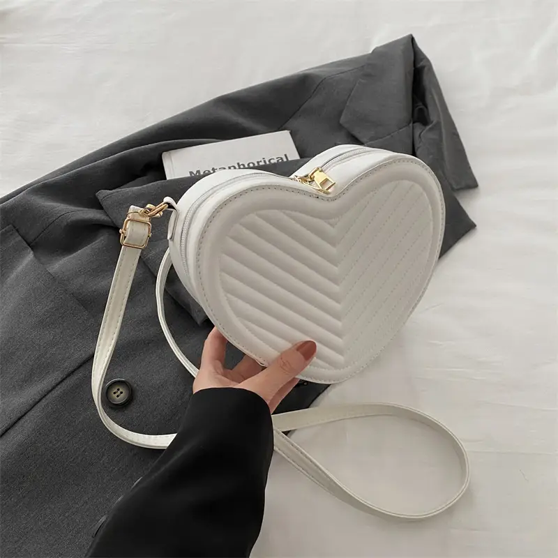 Textured Heart Bag for Women Shoulder Crossbody 2024 - Image 2