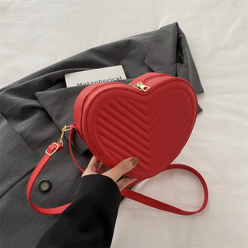 Textured Heart Bag for Women Shoulder Crossbody 2024 - Image 3