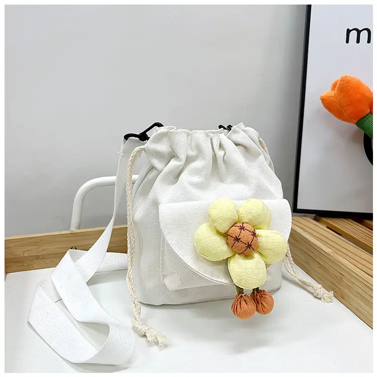 Women's Flower Drawstring Crossbody Bag Canvas 2024 — feature 39