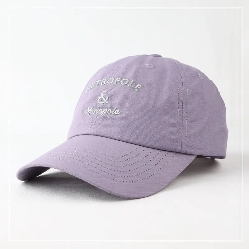 Men Purple Letter Baseball Cap Wide Brim — feature 5