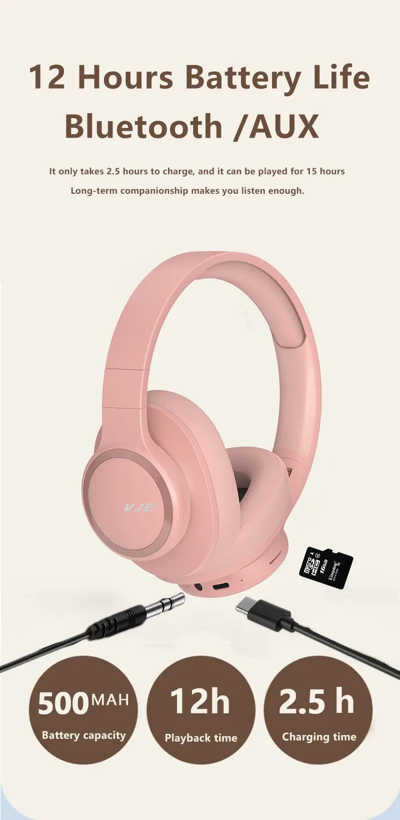 Bluetooth 5.3 Gaming Headphones with Charging Case — feature 11