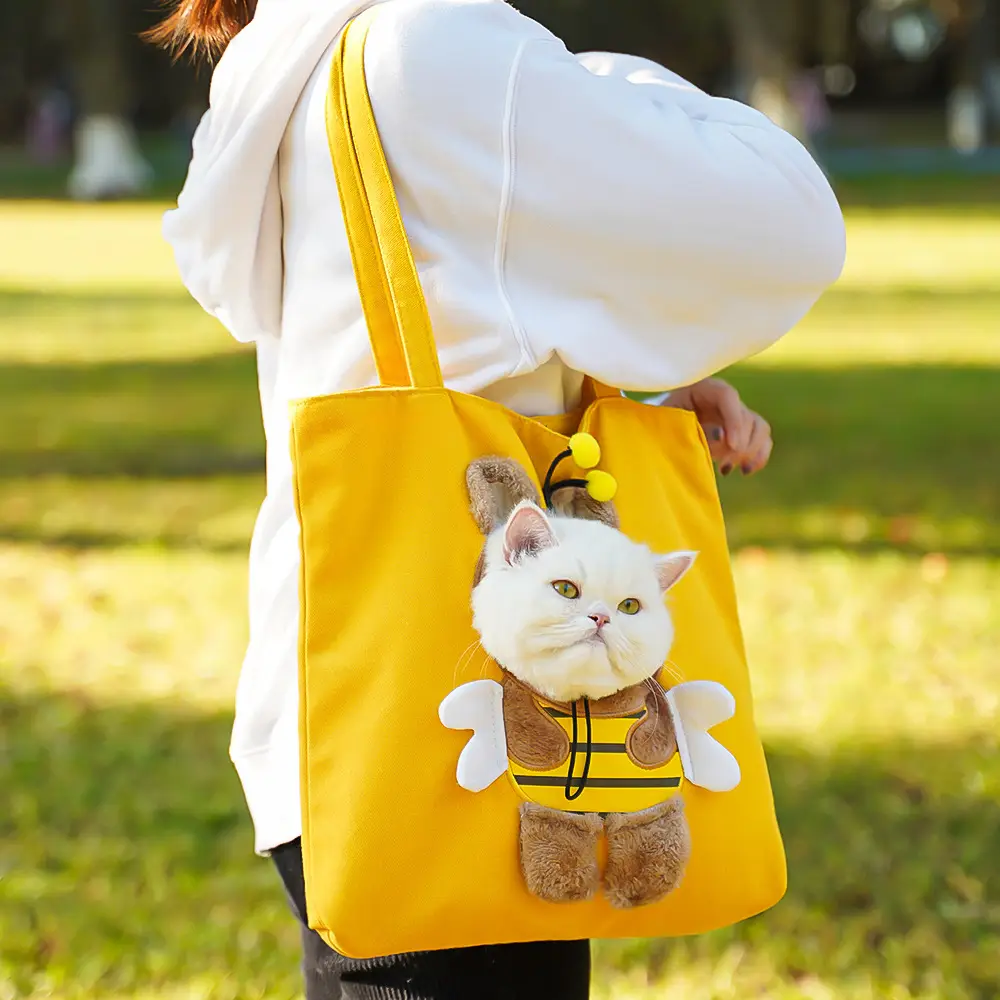 Pet Outgoing Cat Crossbody Bag with Cat Design — feature 3