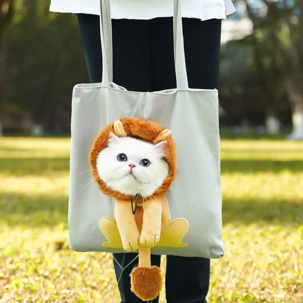 Pet Outgoing Cat Crossbody Bag with Cat Design - Image 9