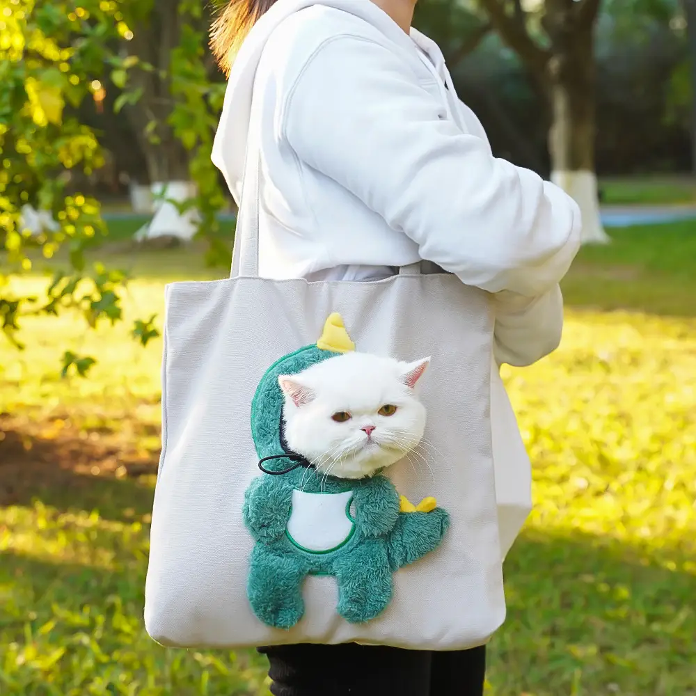 Pet Outgoing Cat Crossbody Bag with Cat Design - Image 3