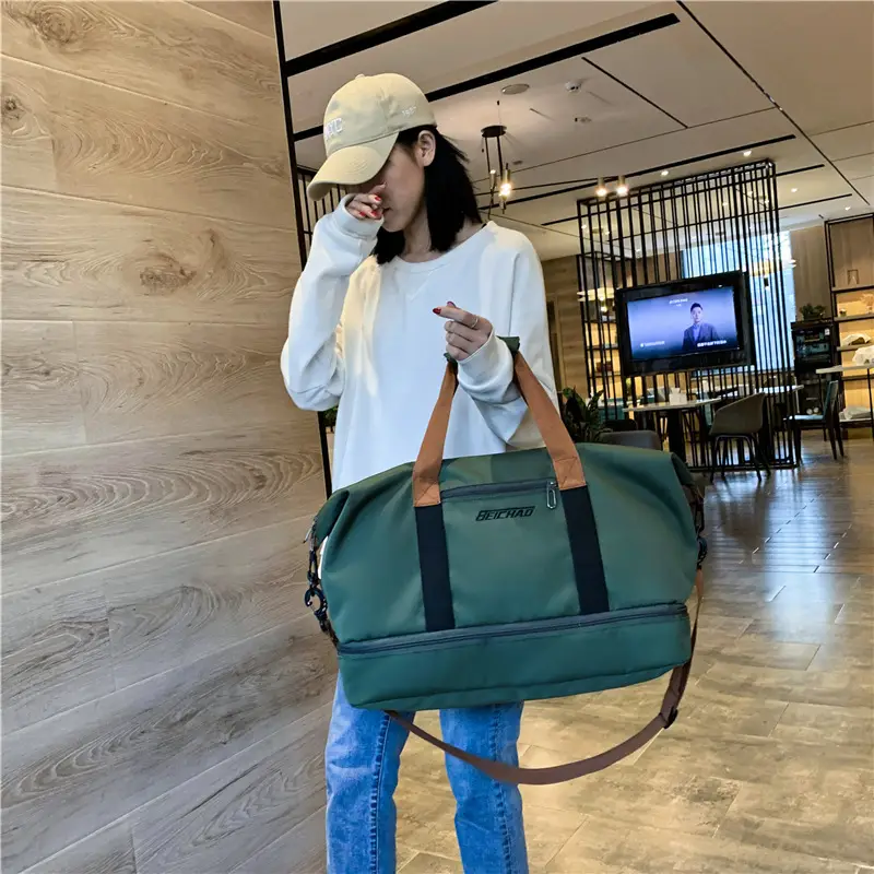 Dry Wet Separation Yoga Fitness Bag Large Capacity Crossbody