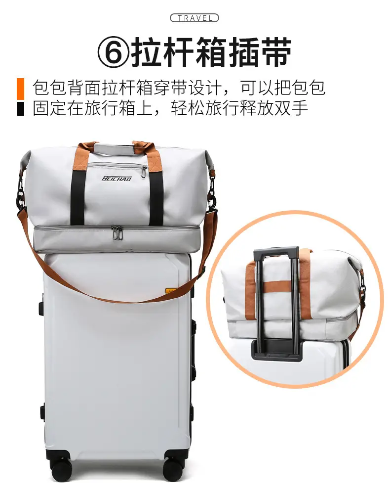 Dry Wet Separation Yoga Fitness Bag Large Capacity Crossbody — feature 17