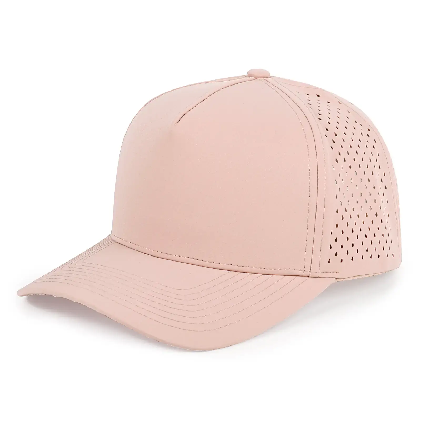 Women's Burgundy Laser Punched Baseball Cap Summer