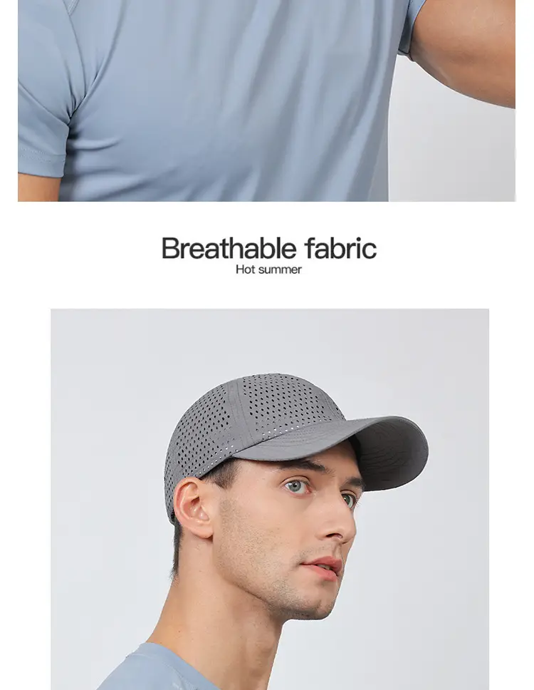 Men's Black Mesh UV Protection Cap Large — feature 13