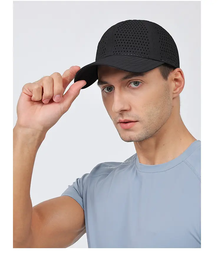 Men's Black Mesh UV Protection Cap Large — feature 18
