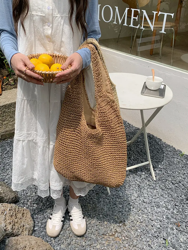2026 Summer Straw Woven Shoulder Bag Large Capacity - Image 5