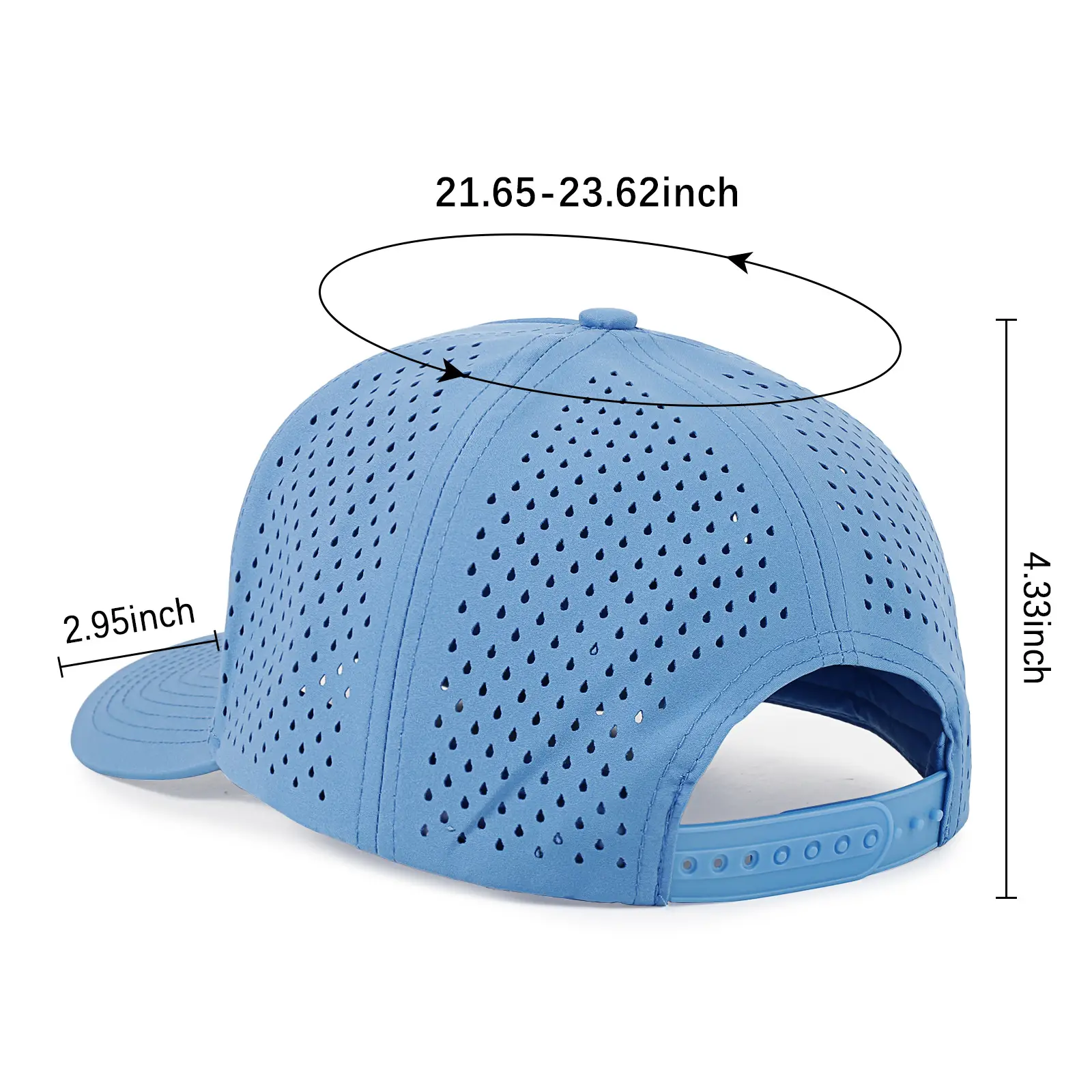 Men Pink Laser Punched Baseball Cap - Image 19