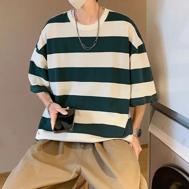 Factory Wholesale Japanese Striped T-Shirt Boys Summer — feature 6