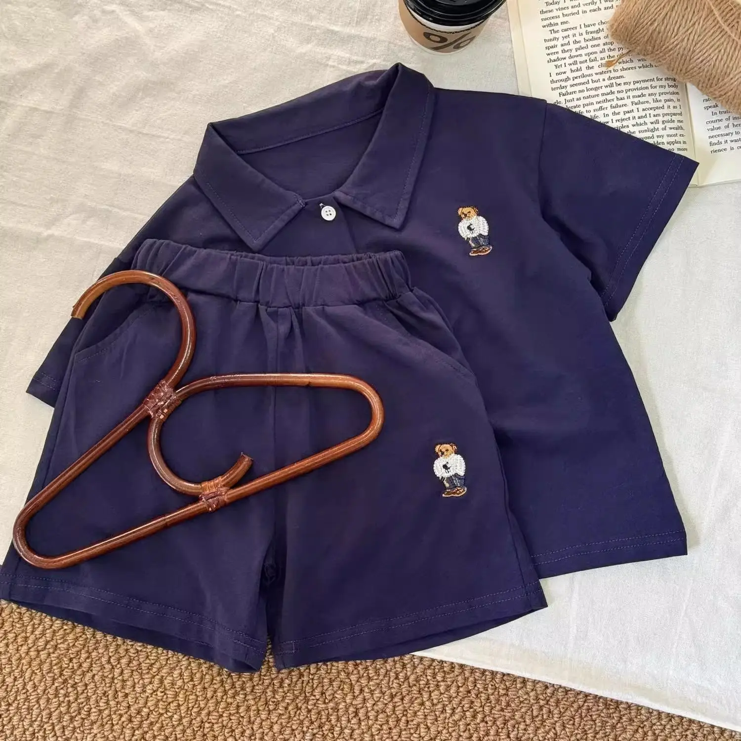 New Kids Bear Short Sleeve Set Navy Blue 2026