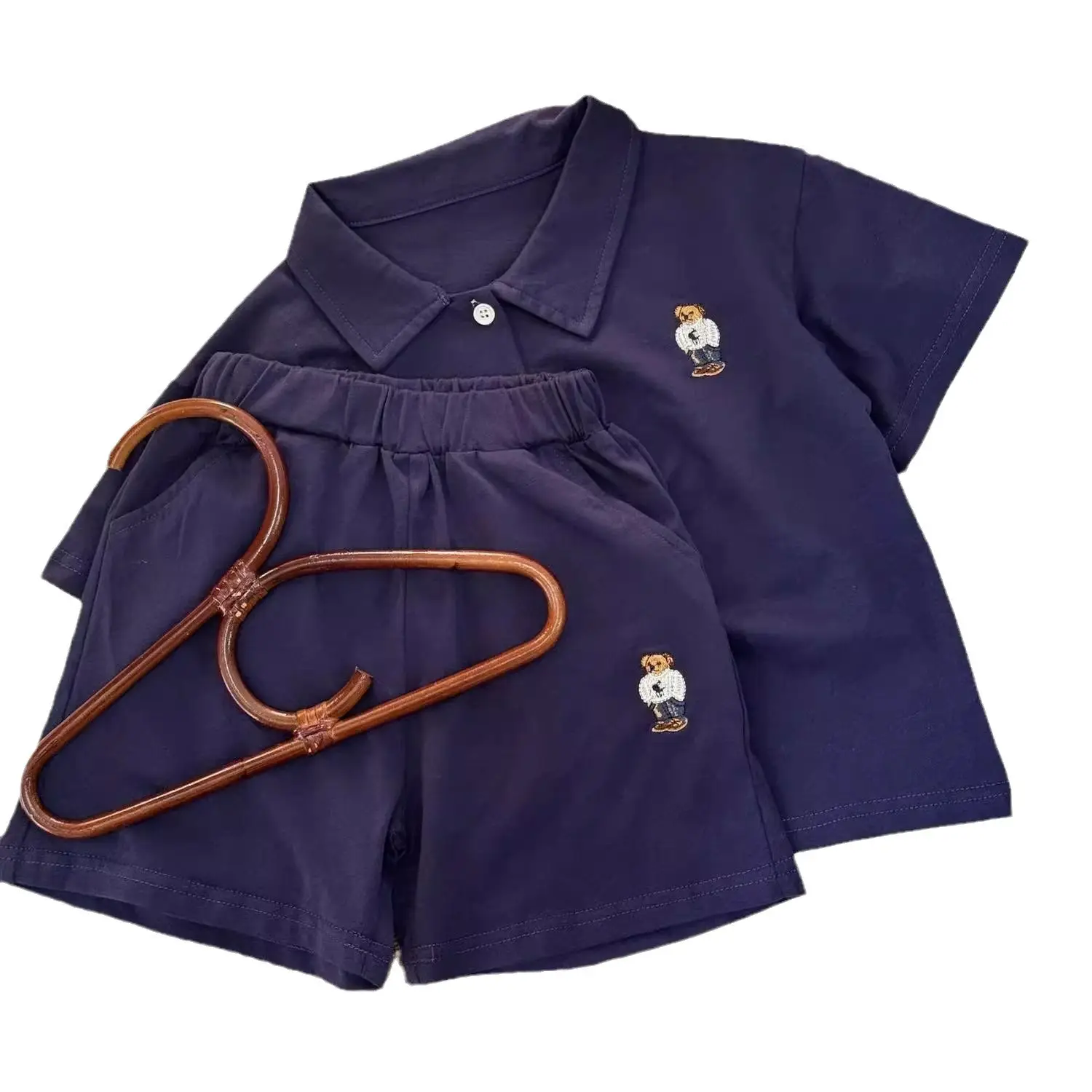 New Kids Bear Short Sleeve Set Navy Blue 2026