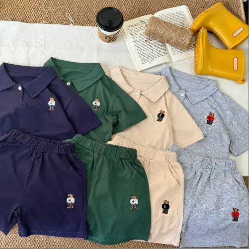 New Kids Bear Short Sleeve Set Navy Blue 2026