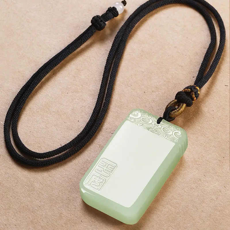 Factory Wholesale Afghan Jade Ping An Wu Shi Pendant - Image 4